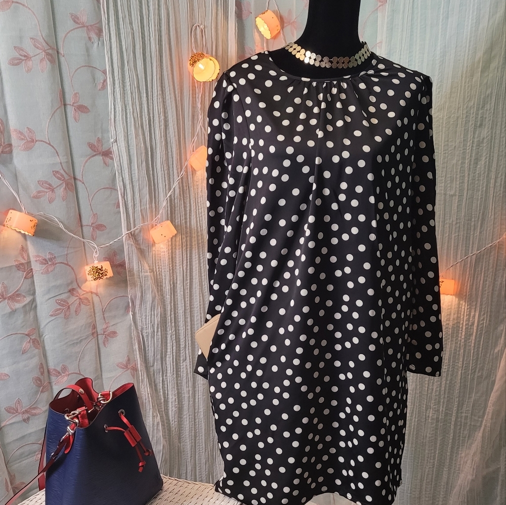 🖤POLKA DOT SHirt Dress szL🖤